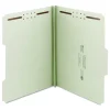 Smead 1 in. Expansion 2 Fasteners Legal Size Recycled Pressboard Fastener Folders - Gray-Green Exterior (25/Box)
