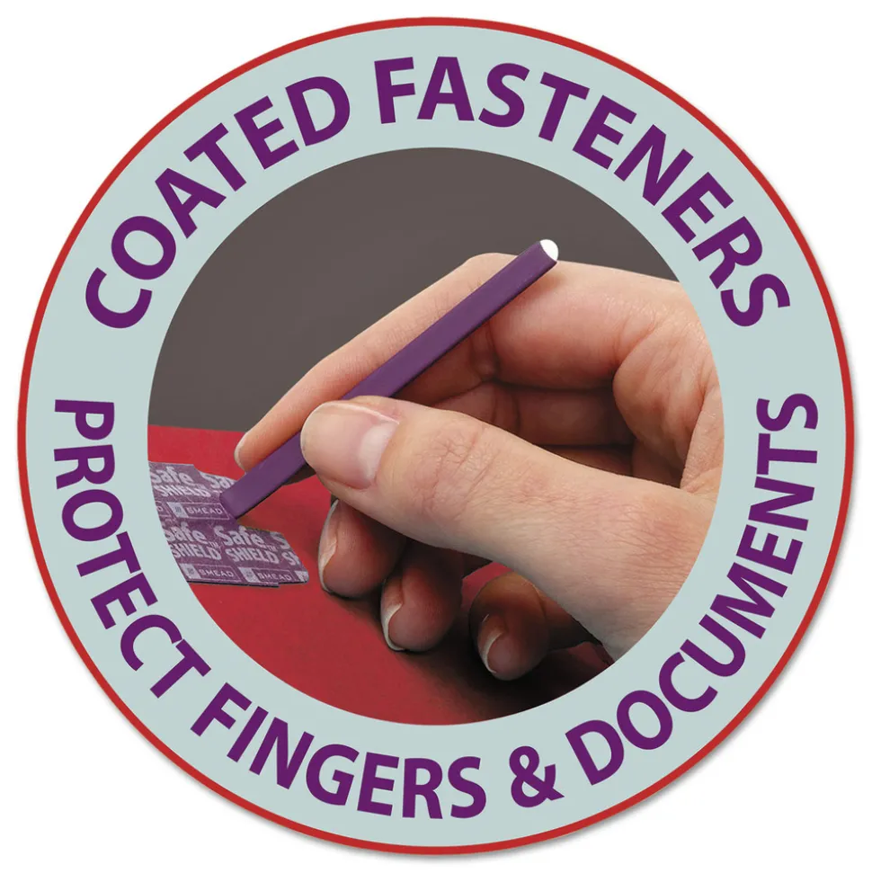 Smead 2 in. Expansion Colored Pressboard Folders with 2 SafeSHIELD Fasteners - Letter Size/Bright Red (25/Box)