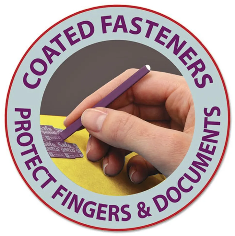 Smead 2 in. Expansion Colored Pressboard Folders with 2 SafeSHIELD Coated Fasteners - Letter Size/Yellow (25/Box)