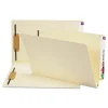 Smead 1.5 in. Expansion End Tab W-Fold 2-Fastener Folders with Reinforced Tabs - Legal Size/Manila (50/Box)