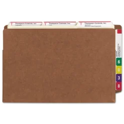 Smead 3.5 in. Expansion Heavy-Duty End Tab TUFF Pockets - Redrope/Legal Size (10/Box)