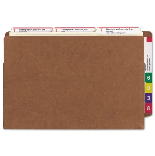Smead 3.5 in. Expansion Heavy-Duty End Tab TUFF Pockets - Redrope/Legal Size (10/Box)