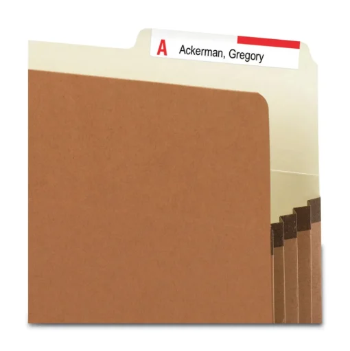 Smead 3.5 in. Expansion Legal Size Redrope Drop Front File Pockets with 2/5-Cut Guide Height Tabs (25/Box)