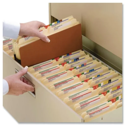 Smead 5.25 in. Expansion Letter Size Redrope Drop Front File Pockets (50/Box)