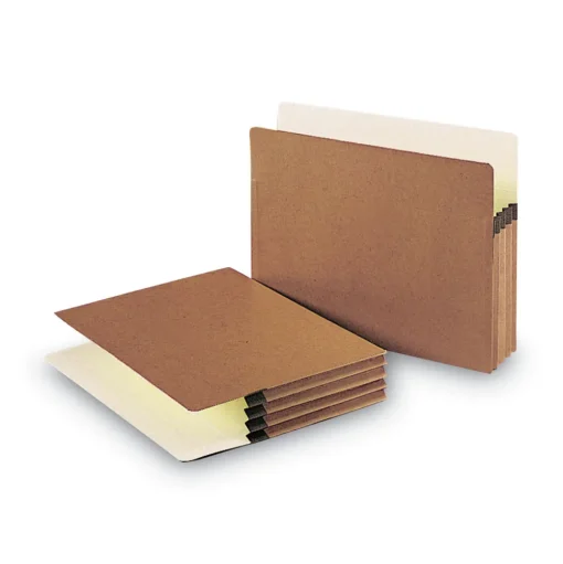Smead 3.5 in. Expansion Letter Size Redrope Drop Front File Pockets (50/Box)