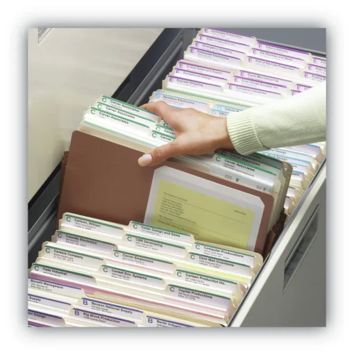 Smead 3.5 in. Expansion Letter Size Redrope Drop Front File Pockets (50/Box)