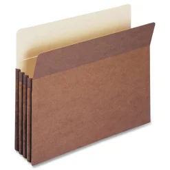 Smead 3.5 in. Expansion Letter Size Redrope Drop Front File Pockets with 2/5-Cut Guide Height Tabs (25/Box)
