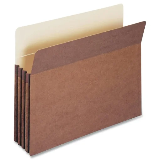 Smead 3.5 in. Expansion Letter Size Redrope Drop Front File Pockets with 2/5-Cut Guide Height Tabs (25/Box)