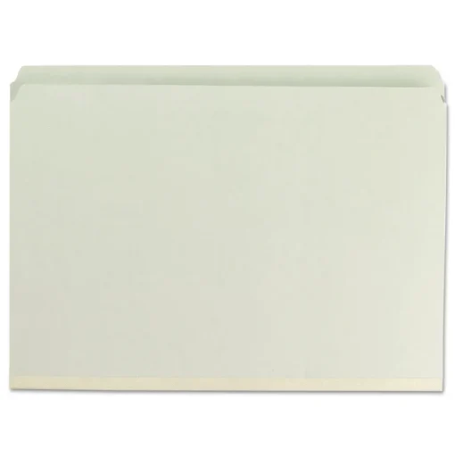 Smead 2 in. Expansion Recycled Pressboard Fastener Folders with Two SafeSHIELD Fasteners - Legal Size/Gray-Green (25/Box)