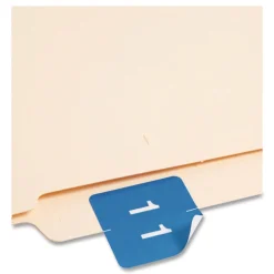 Smead 1.5 in. x 1.5 in. 1 Numerical End Tab File Folder Labels - Light Blue (1-Roll)