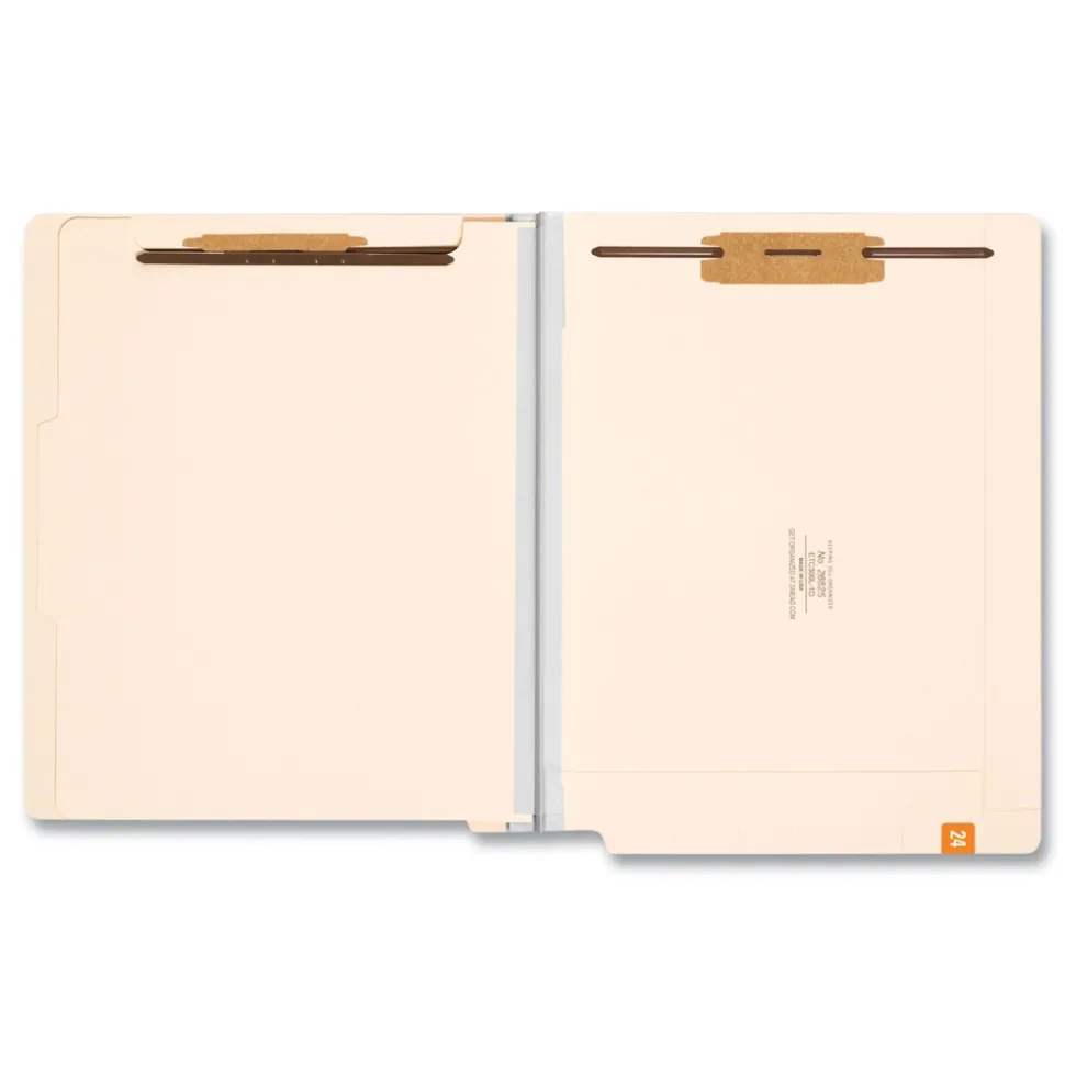 Smead 0.5 in. x 1 in. 24 Yearly End Tab File Folder Labels - Orange (250/Pack)