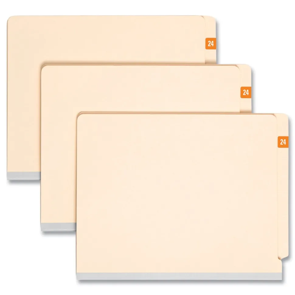 Smead 0.5 in. x 1 in. 24 Yearly End Tab File Folder Labels - Orange (250/Pack)