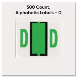Smead 1 in. x 1.25 in. D Color-Coded End Tab Filing Labels - White (1-Roll)