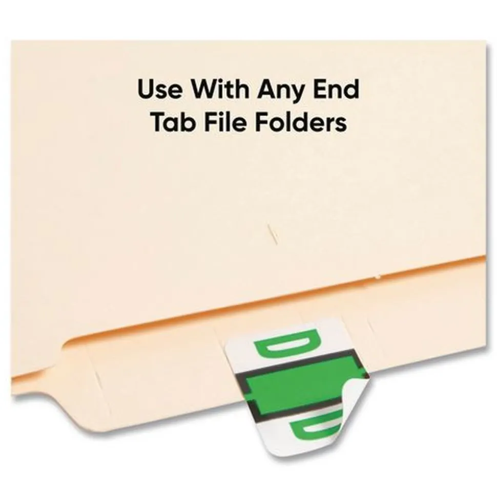 Smead 1 in. x 1.25 in. D Color-Coded End Tab Filing Labels - White (1-Roll)