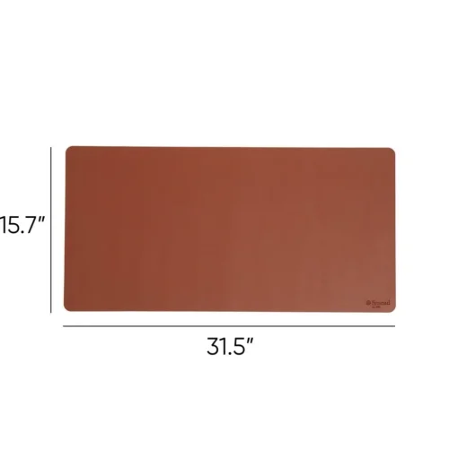 Smead 31.5 in. x 15.7 in. Vegan Leather Desk Pads - Brown
