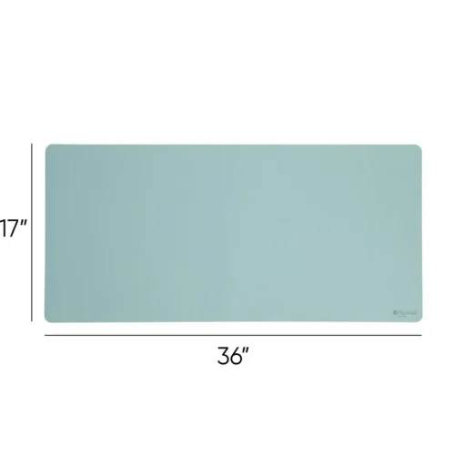 Smead 36 in. x 17 in. Vegan Leather Desk Pads - Light Blue