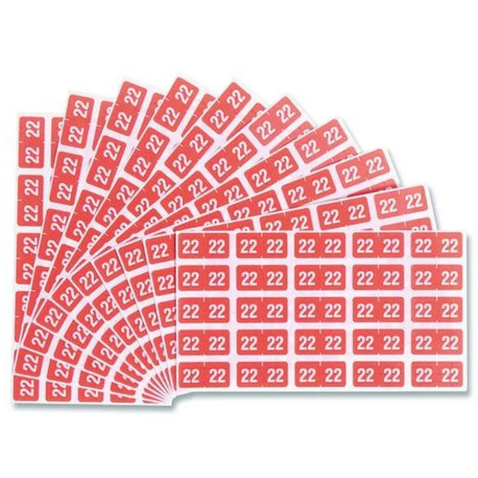 Smead 0.5 in. x 1 in. Yearly End Tab 22 File Folder Labels - Pink (250/Pack)