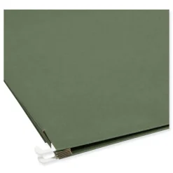 Smead 1 Section 3.5 in. Capacity Letter Size Hanging Pockets with Full-Height Gusset - Standard Green (10/Box)