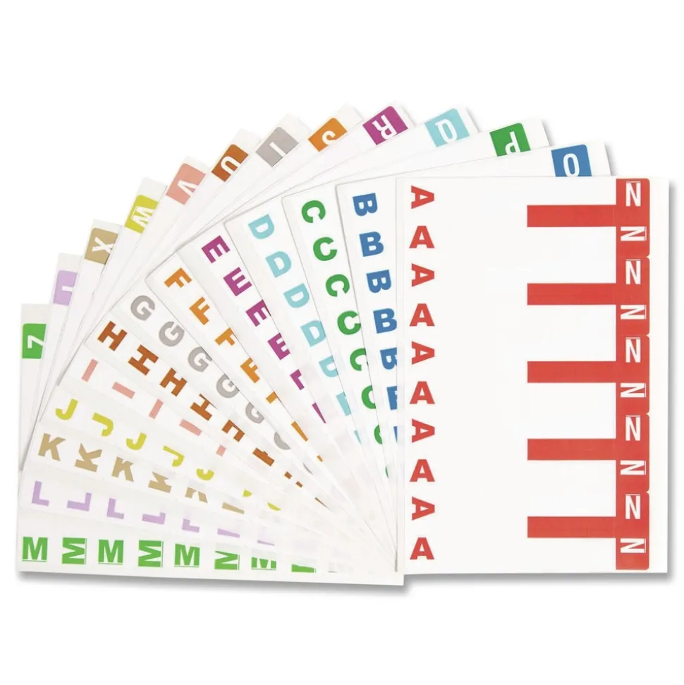 Smead 1.16 x 3.13 AlphaZ Color-Coded A-Z Labels Starter Set - Assorted (1/Box)