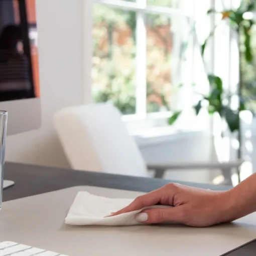 Smead 36 x 17 Vegan Leather Desk Pads - SandStone