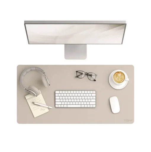 Smead 31.5 x 15.7 Vegan Leather Desk Pads - SandStone