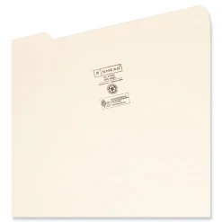 Smead 1/3-Cut Tabs Assorted Legal Size 0.75 in. Expansion 14-pt Reinforced Tab Manila File Folders - Manila (100/Box)