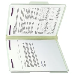 Smead 1/3-Cut Tabs 3-in Expansion 2 SafeSHIELD Fasteners Letter Size Recycled Pressboard Fastener Folders - Gray-Green (25/Box)