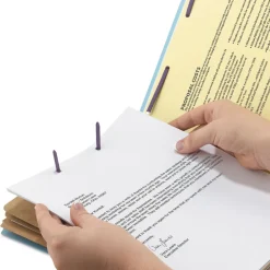 Smead Eight-Section 3-Divider Pressboard Top Tab Classification Folders - Legal Size/Blue (10/Box)