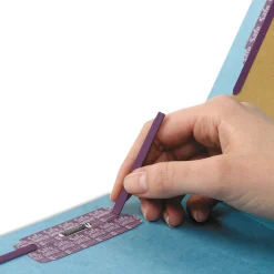 Smead Eight-Section 3-Divider Pressboard Top Tab Classification Folders - Legal Size/Blue (10/Box)