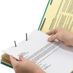 Smead Pressboard Eight-Section Top Tab Classification Folders - Legal, Green (10/Box)