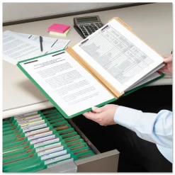 Smead Pressboard Eight-Section Top Tab Classification Folders - Legal, Green (10/Box)