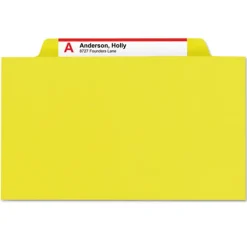 Smead Pressboard Six-Section Top Tab Classification Folders - Legal, Yellow (10/Box)