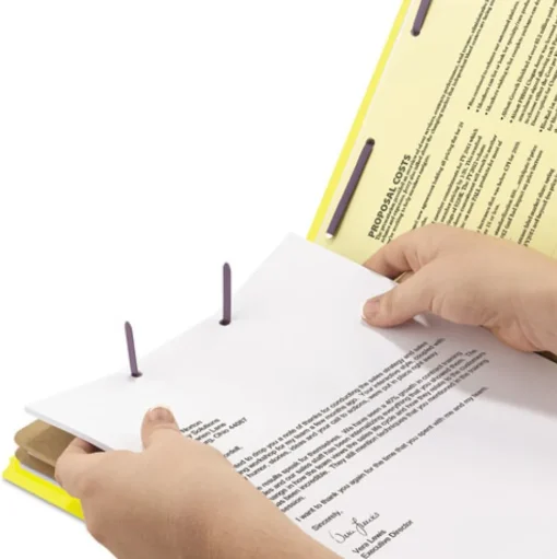 Smead Pressboard Six-Section Top Tab Classification Folders - Legal, Yellow (10/Box)