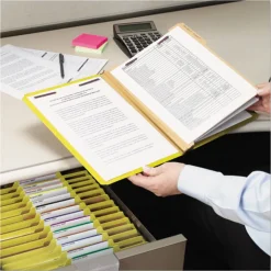 Smead Pressboard Six-Section Top Tab Classification Folders - Legal, Yellow (10/Box)