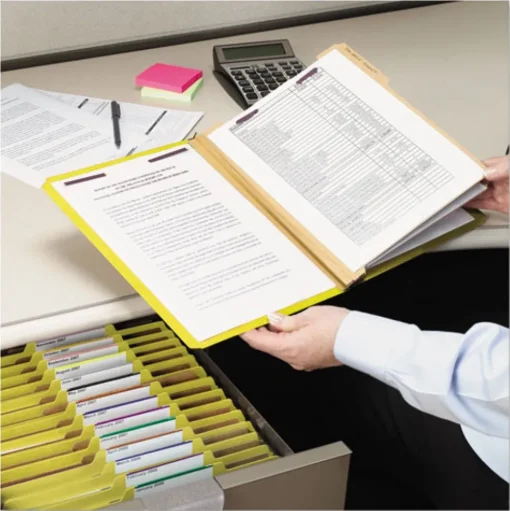 Smead Pressboard Six-Section Top Tab Classification Folders - Legal, Yellow (10/Box)