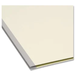 Smead Recycled Pressboard Folders with 2/5-Cut Tab - Letter, Gray-Green (25/Box)