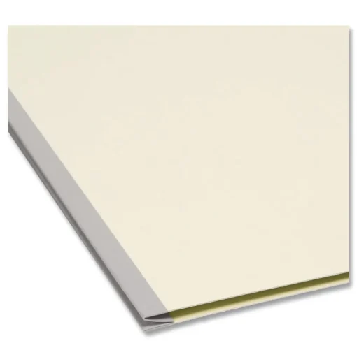 Smead Recycled Pressboard Folders with 2/5-Cut Tab - Letter, Gray-Green (25/Box)