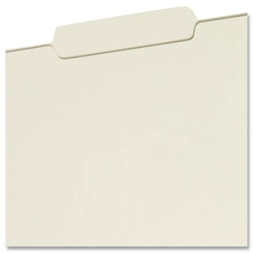 Smead Recycled Pressboard Folders with 2/5-Cut Tab - Letter, Gray-Green (25/Box)