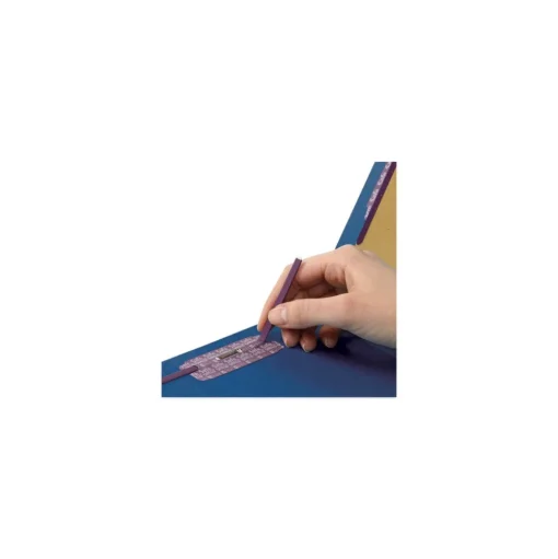 Smead Six SafeSHIELD Fasteners 2 Dividers Legal Size Six-Section Pressboard Top Tab Classification Folders - Dark Blue (10/Box)