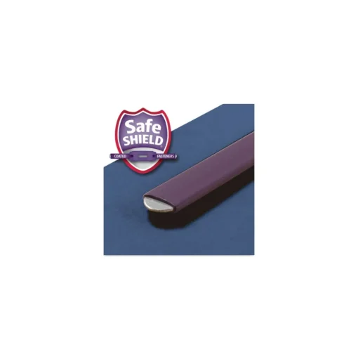 Smead Six SafeSHIELD Fasteners 2 Dividers Legal Size Six-Section Pressboard Top Tab Classification Folders - Dark Blue (10/Box)