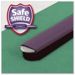 Smead Six SafeSHIELD Fasteners 2 Dividers Legal Size Six-Section Pressboard Top Tab Classification Folders - Green (10/Box)