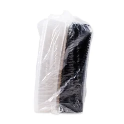 SOLO Creative Carryouts Hinged Plastic Hot Deli Boxes - Medium, Black/Clear (200/Carton)