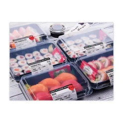 SOLO Creative Carryouts Hinged Plastic Hot Deli Boxes - Medium, Black/Clear (200/Carton)