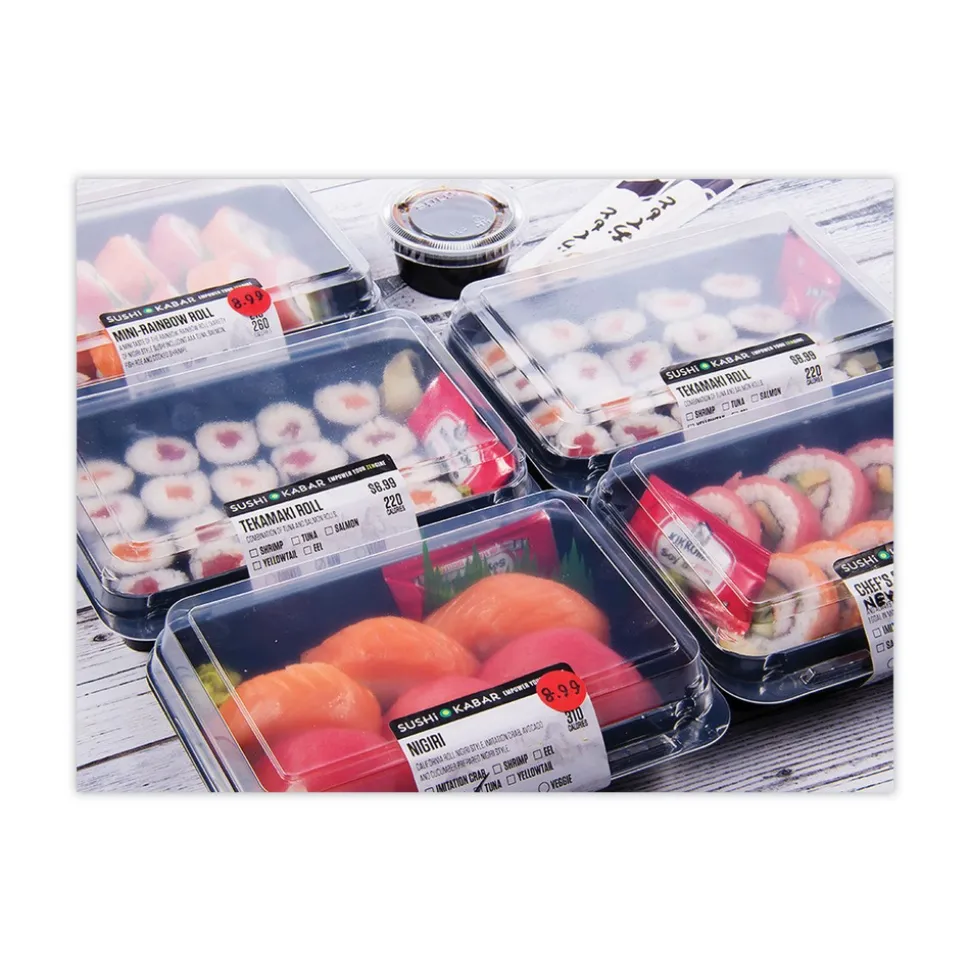 SOLO Creative Carryouts Hinged Plastic Hot Deli Boxes - Medium, Black/Clear (200/Carton)
