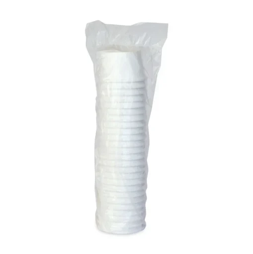 SOLO HS4085-2050 8 oz. Flexstyle Double Poly Paper Containers - White (500/Carton)