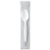 SOLO Individually Wrapped Regal Mediumweight Plastic Cutlery Spoon - White (1000/Carton)
