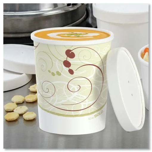 SOLO KHB32A-J8000 32 oz Flexstyle Double Poly Paper Food Combo Packs - Symphony (500/Carton)