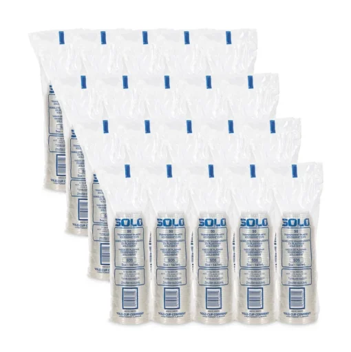 SOLO SDL58-0090 5 oz-8 oz SoloServe Dome Cup Plastic Lids - Clear (1000/Carton)
