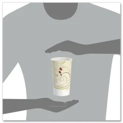 SOLO Symphony 16 oz. Paper Cold Cups - White/Beige (1000/Carton)