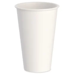 SOLO Thermoguard 16 oz Sustainable Forest Print Insulated Paper Hot Cups - White (600/Carton)